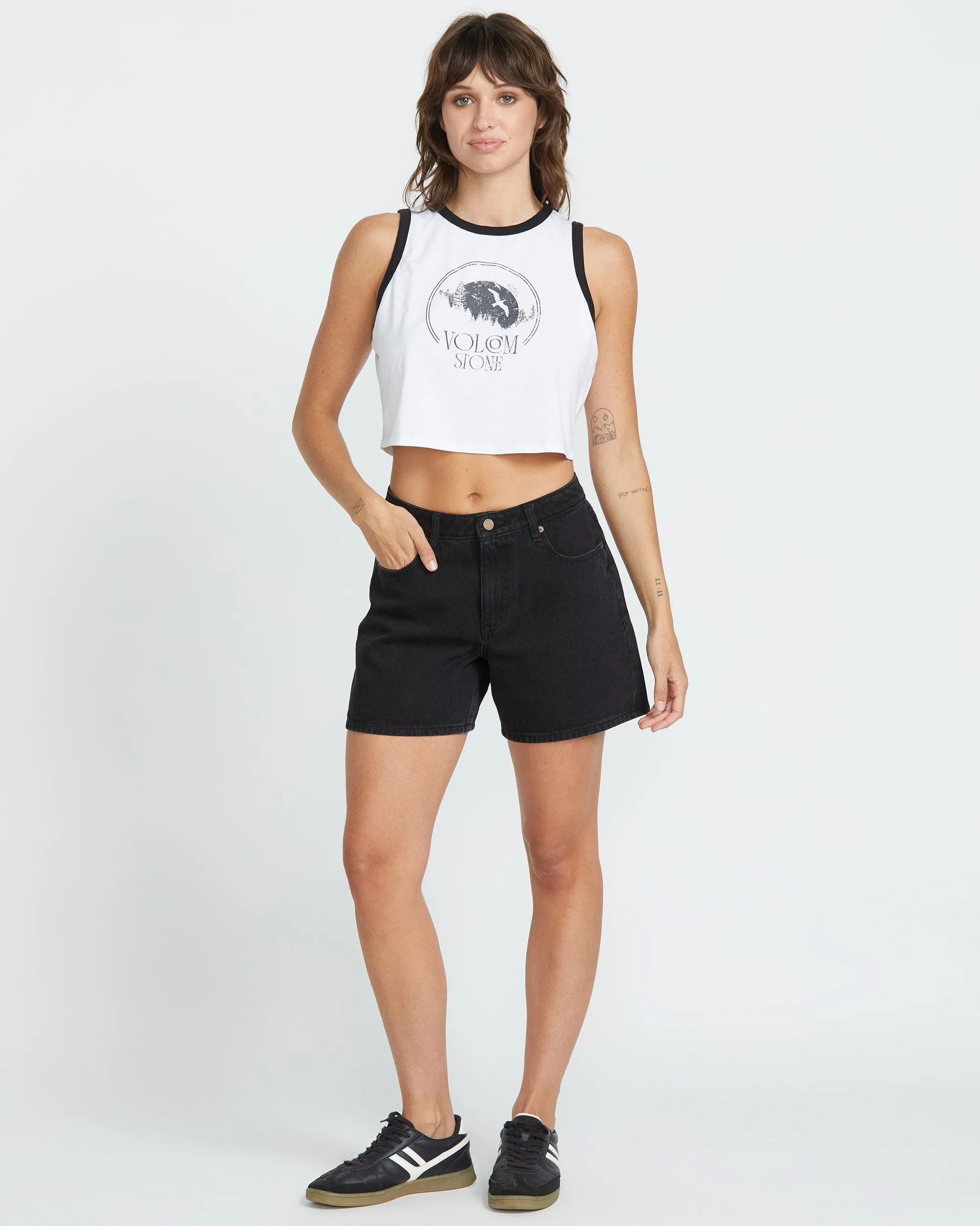 Stoned Boyfriend Shorts - BLACK