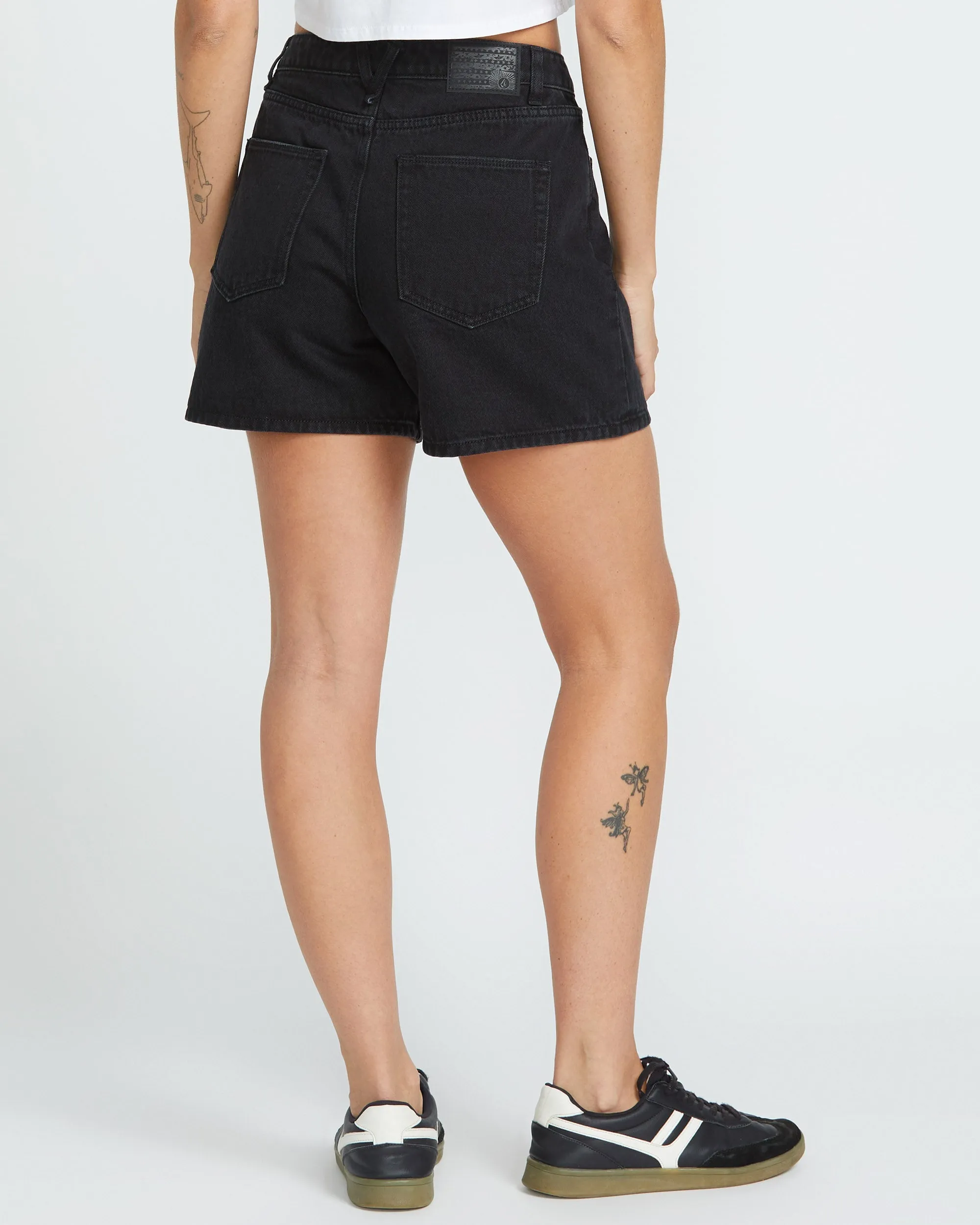 Stoned Boyfriend Shorts - BLACK
