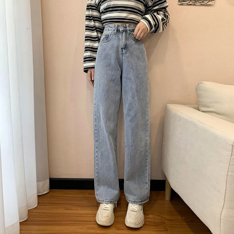 Straight High Waisted Jeans for Women