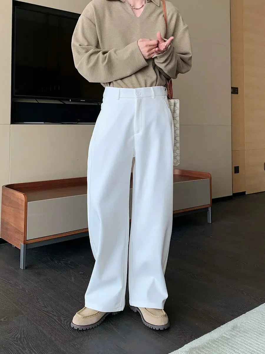 Straight-Leg Casual Pants