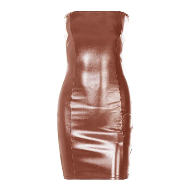 Strapless Ruched Mini Dress
