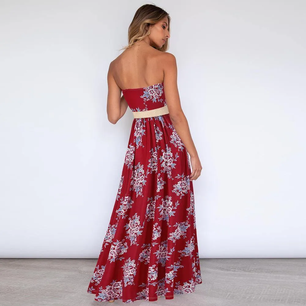 Strapless Summer Long Bohemia Dresses