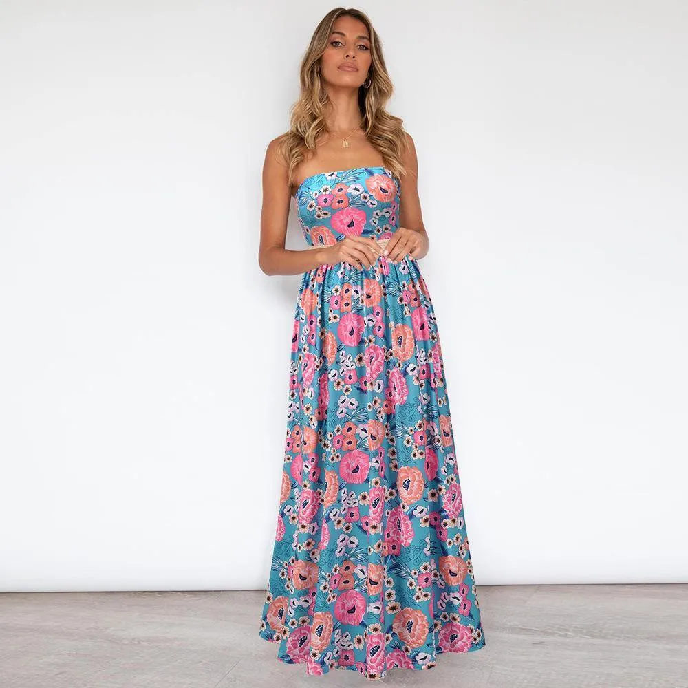 Strapless Summer Long Bohemia Dresses