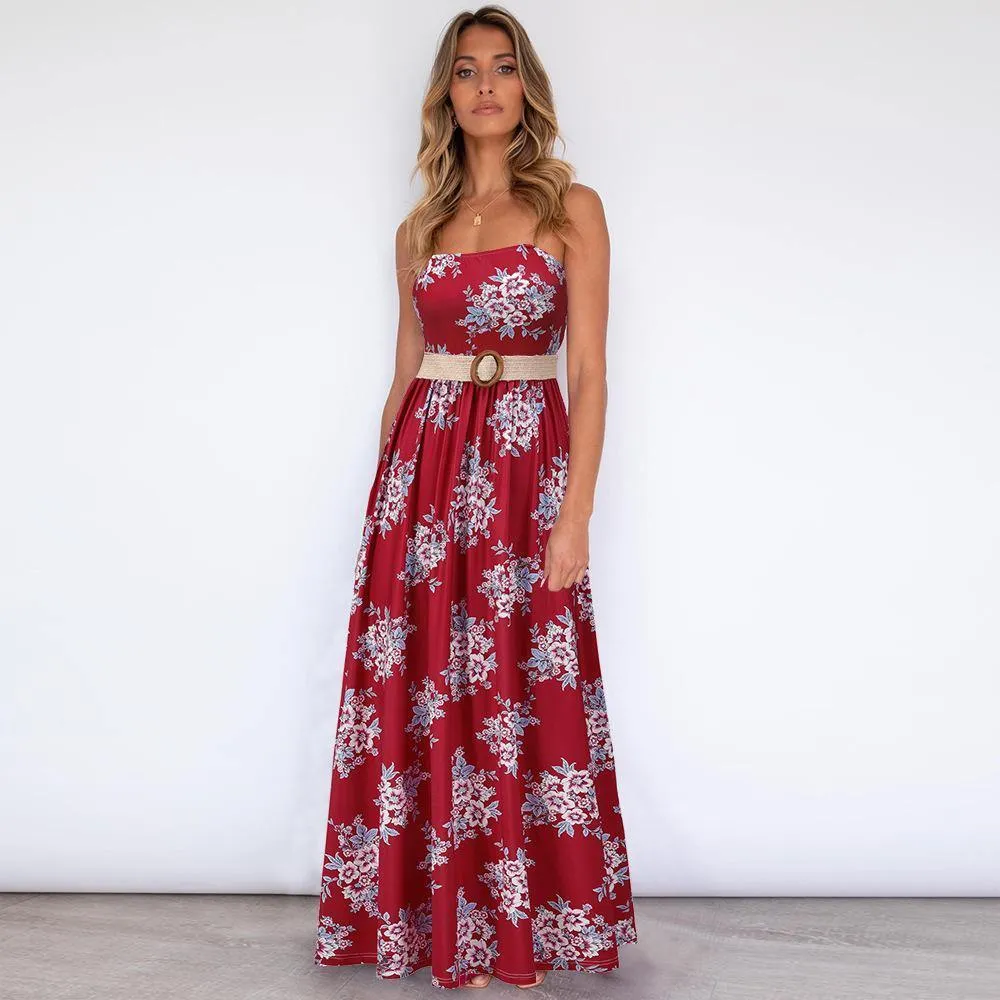 Strapless Summer Long Bohemia Dresses
