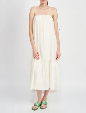 Strapless Tiered Maxi Dress