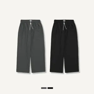 Street Check Quick-drying Air-conditioning Pants 2023 Autumn And Winter New High Elastic Cool Feeling Mop Wide Leg Pants For Men And Women