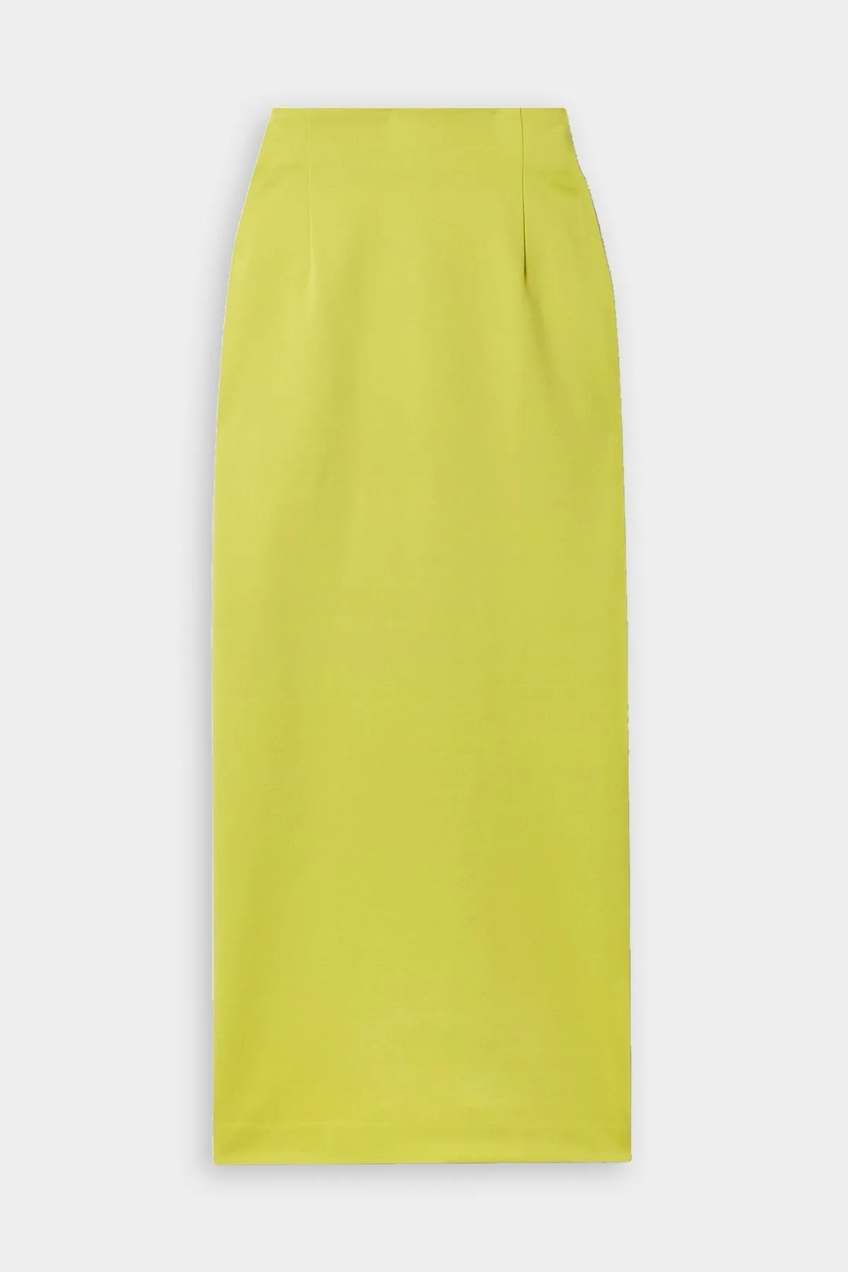 Structured Knit Pencil Skirt in Geko Green