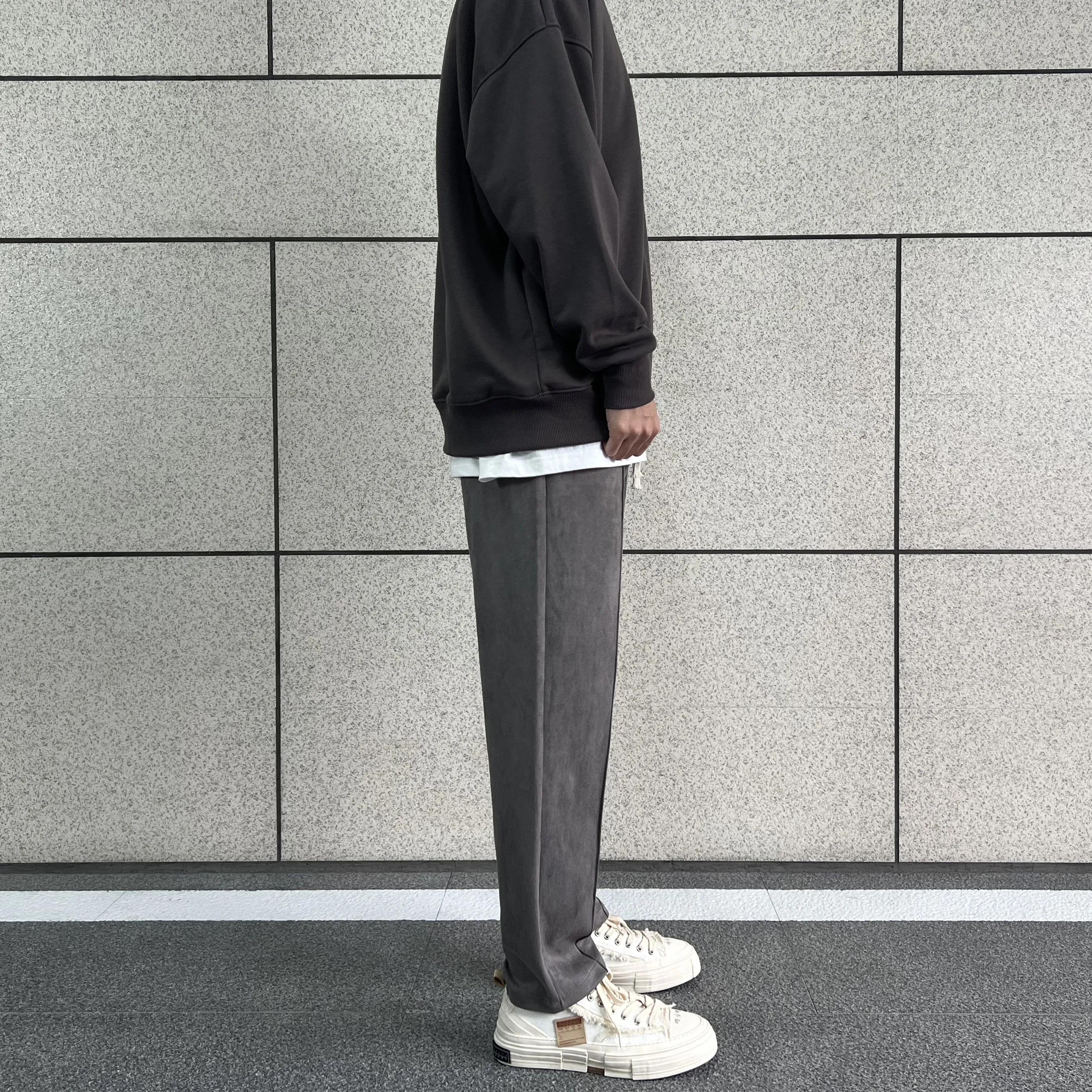 Suede Casual Pants