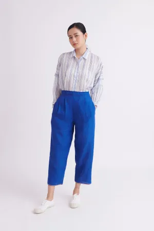 summer pant linen blue-SS2025-13-fashion edit-the plavate