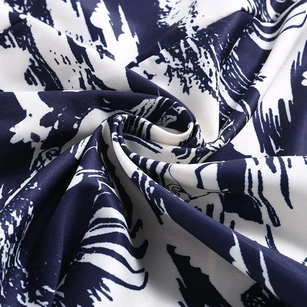Summer Suspender Printed Knee Length Dress