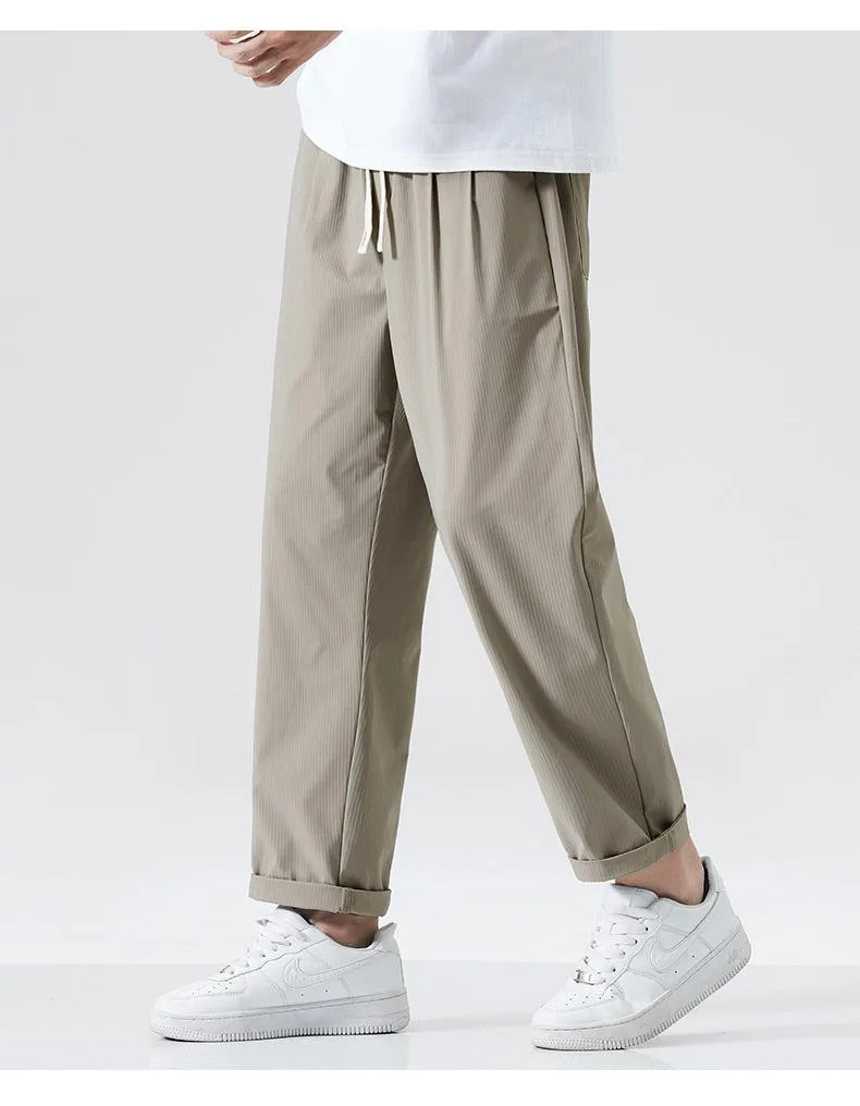 Summer Thin Fabric Cropped Casual Pants