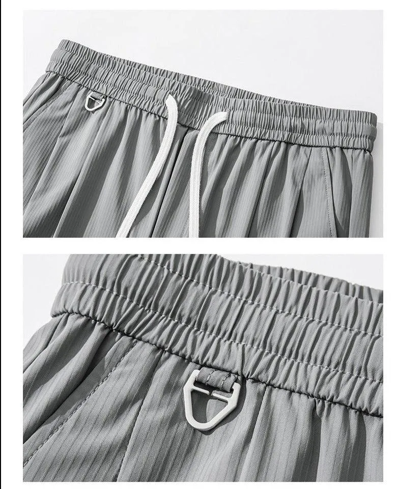 Summer Thin Fabric Cropped Casual Pants