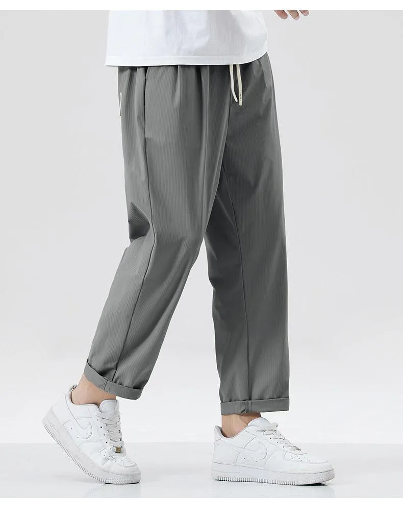 Summer Thin Fabric Cropped Casual Pants