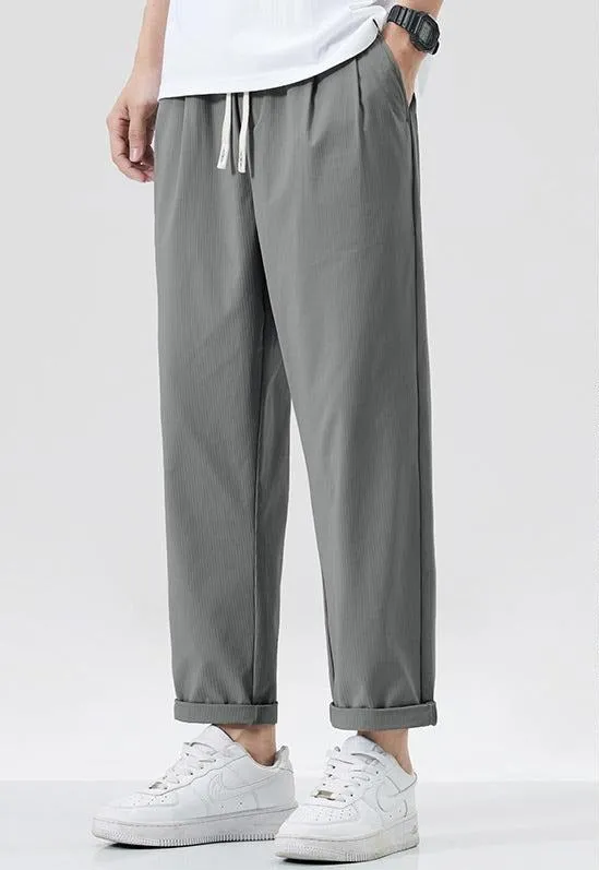 Summer Thin Fabric Cropped Casual Pants