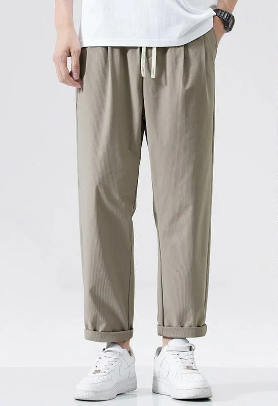 Summer Thin Fabric Cropped Casual Pants