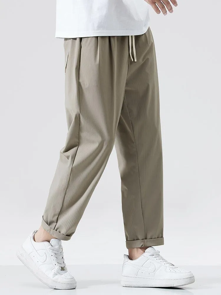 Summer Thin Fabric Cropped Casual Pants