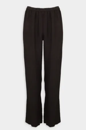 Supple Canvas Easy Trouser in Black