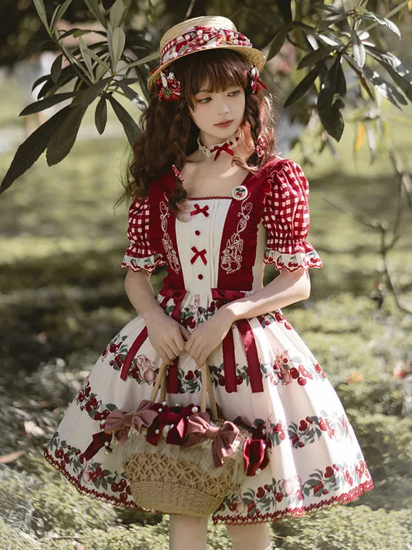 Sweet Lolita Dress Polyester Short Sleeves Dress Sweet Lolita Dress