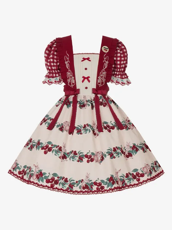 Sweet Lolita Dress Polyester Short Sleeves Dress Sweet Lolita Dress