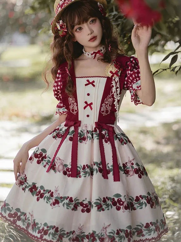 Sweet Lolita Dress Polyester Short Sleeves Dress Sweet Lolita Dress