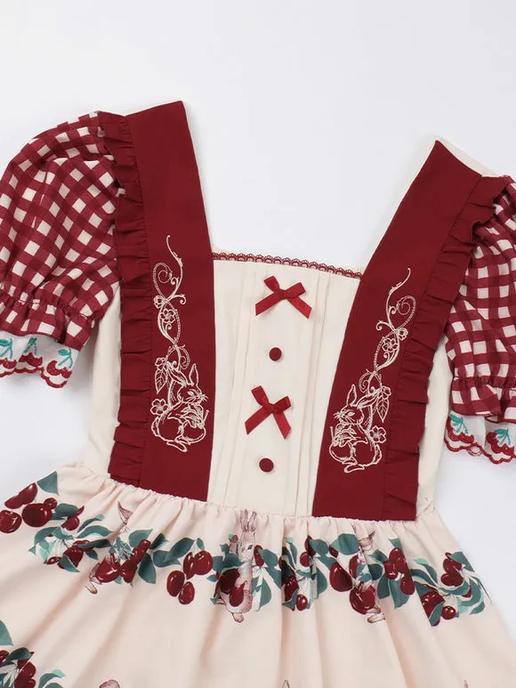 Sweet Lolita Dress Polyester Short Sleeves Dress Sweet Lolita Dress
