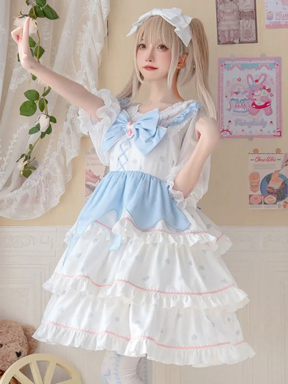 Sweet Lolita Dress Polyester Sleeveless Jumper Dress