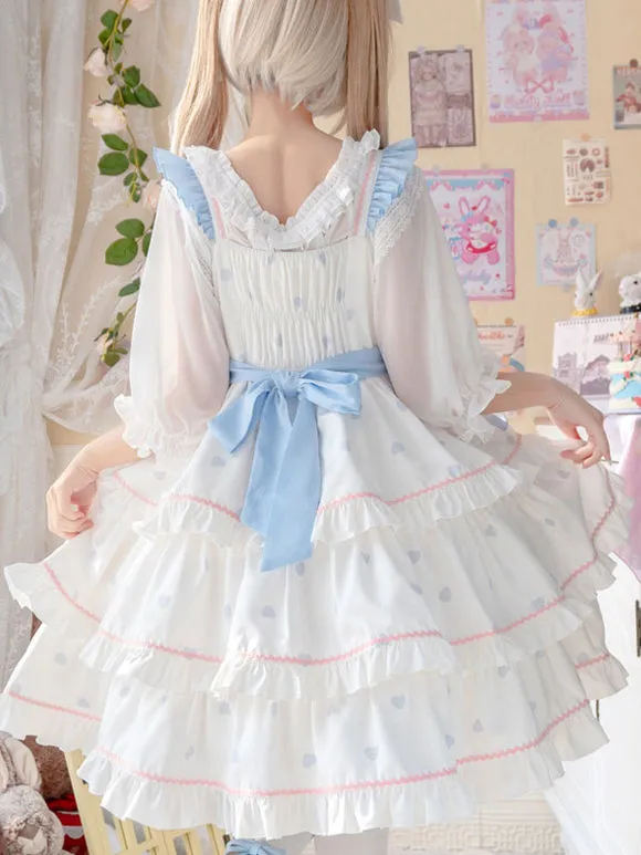 Sweet Lolita Dress Polyester Sleeveless Jumper Dress