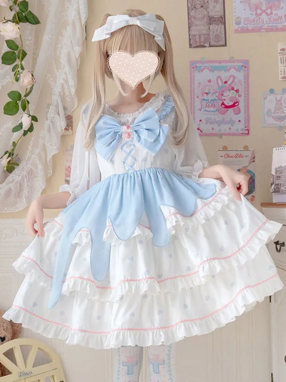 Sweet Lolita Dress Polyester Sleeveless Jumper Dress