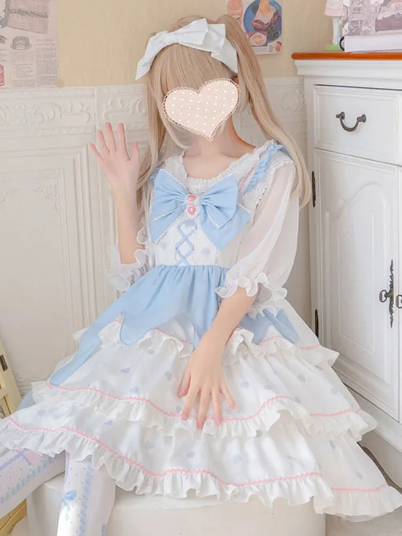 Sweet Lolita Dress Polyester Sleeveless Jumper Dress