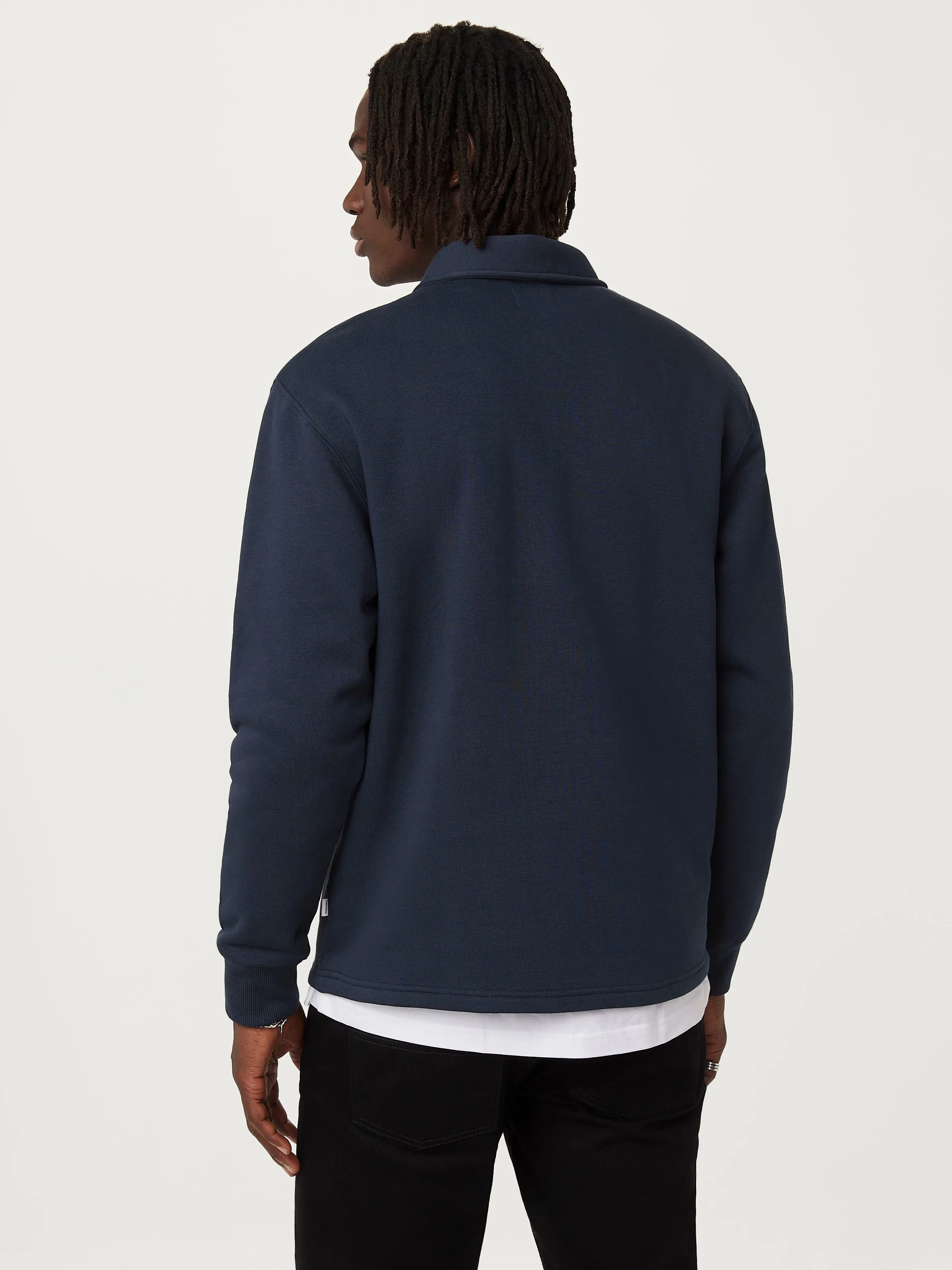 The Fleece Half-Zip Sweatshirt in Deep Blue