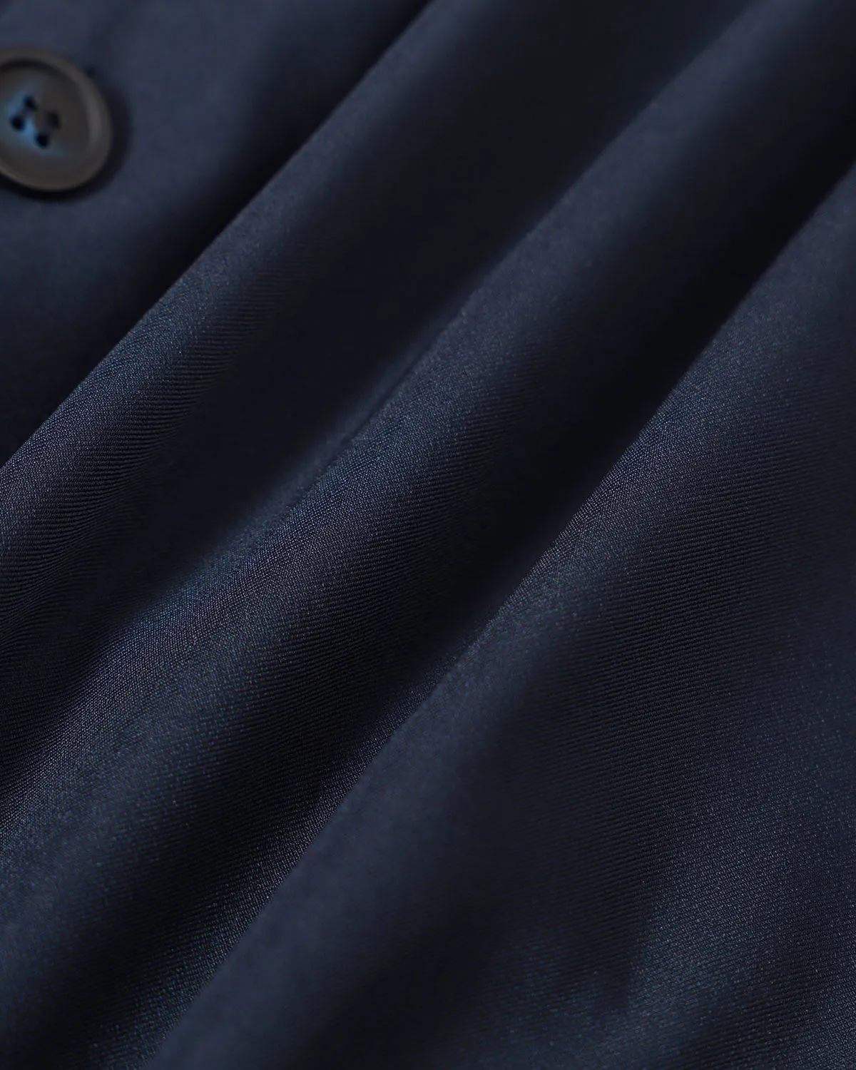 The Navy Lapel Cap Sleeve Button-up Mini Dress