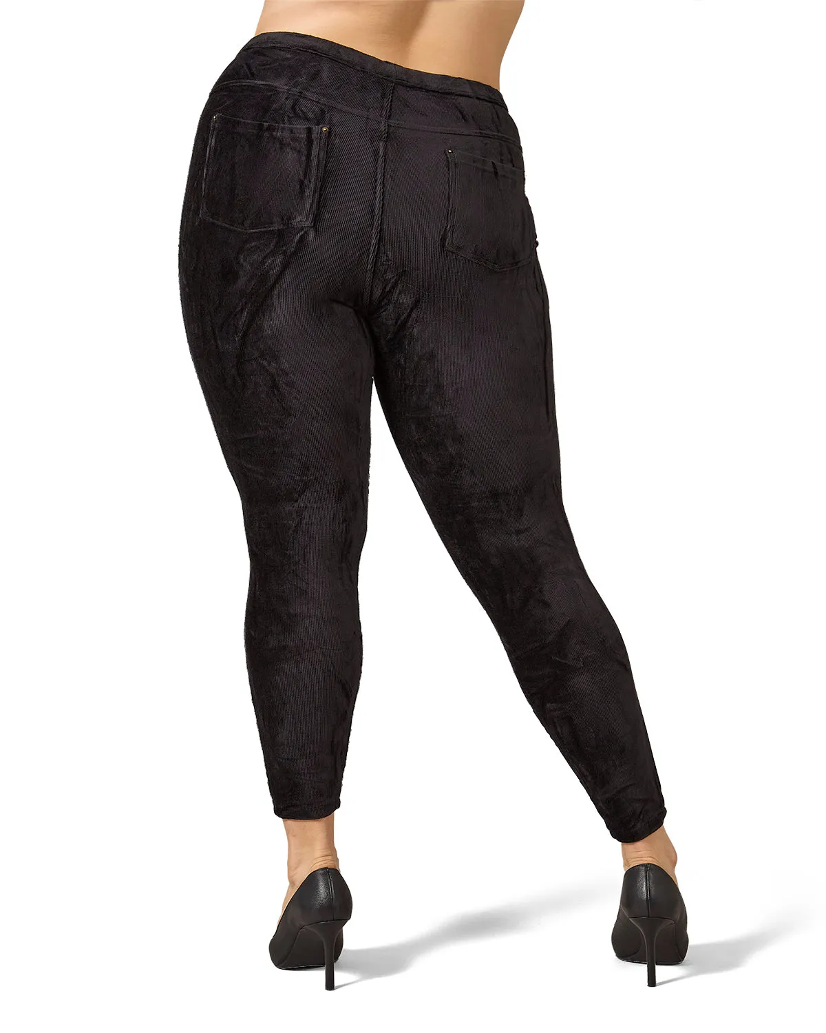 Thin-Rib Slim-Cut Stretch Corduroy Leggings
