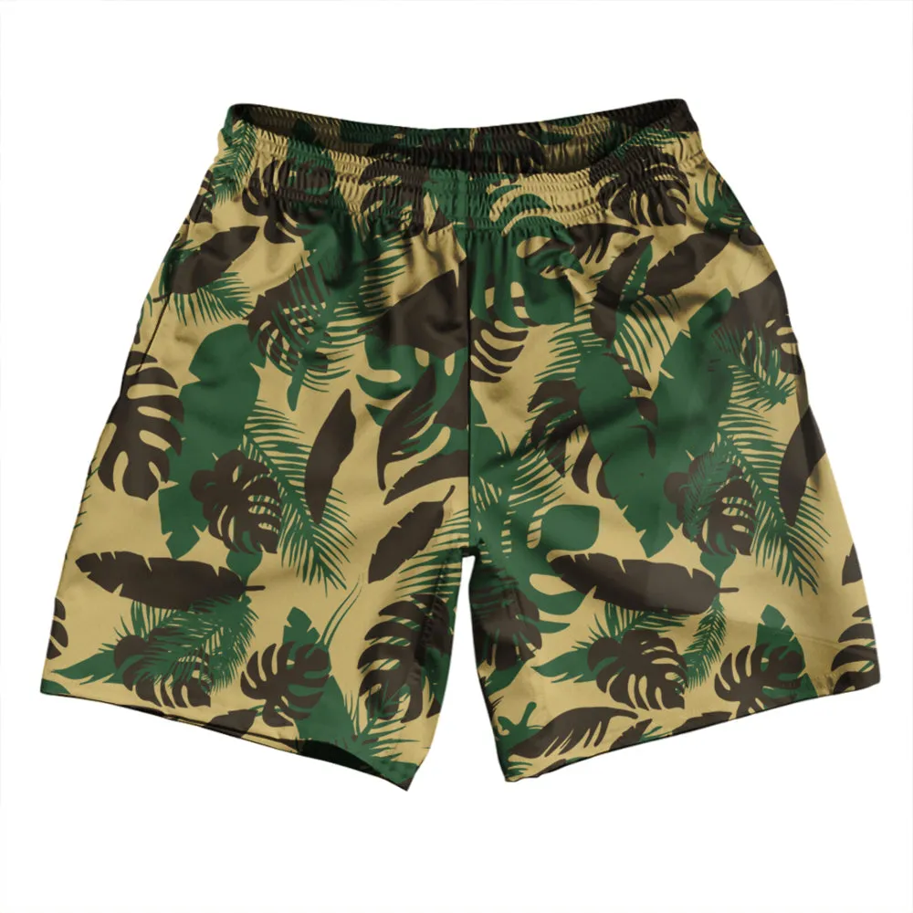 Tropic Thunder Camo Athletic Running Fitness Exercise Shorts 7" Inseam Shorts Made In USA