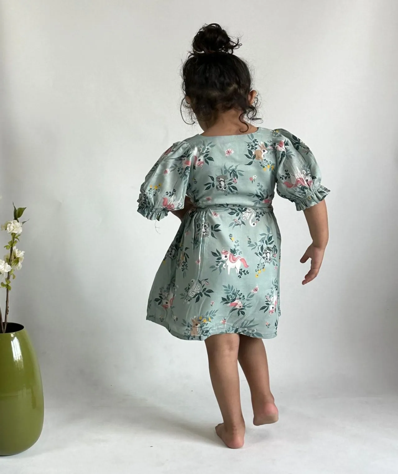 Tropical Wrap Cut-out Dress