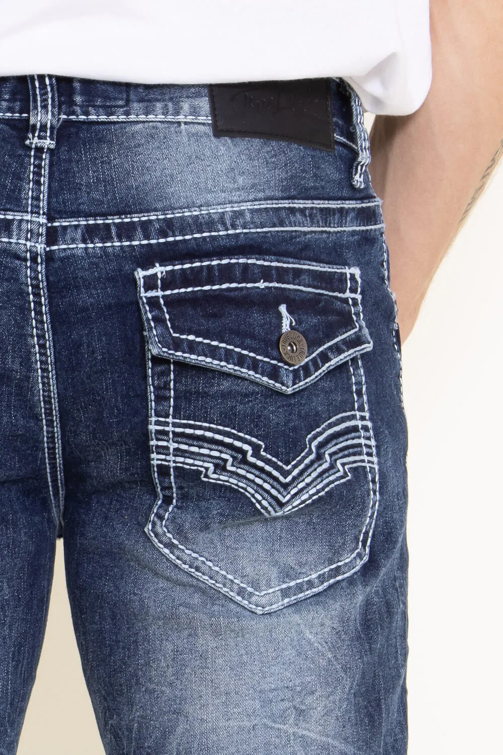 True Luck Zachary Bootcut Stretch Jeans for Men | TL20356609