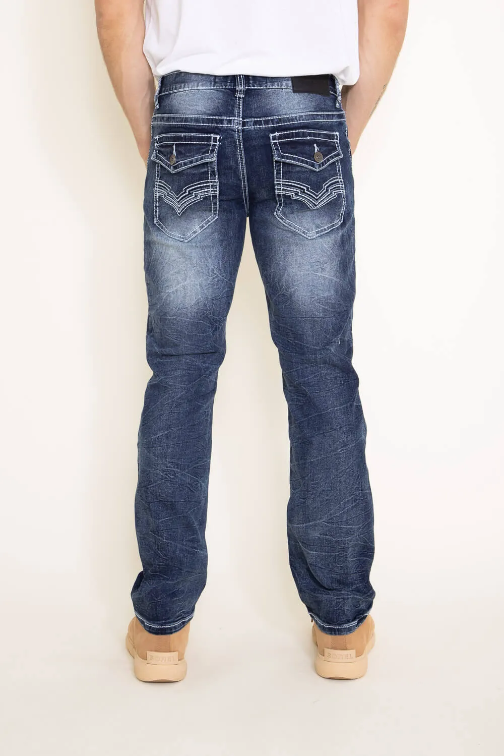 True Luck Zachary Bootcut Stretch Jeans for Men | TL20356609