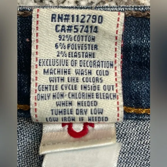 True Religion Stella Skinny Low Rise Medium Dark Wash Jegging Stretch Jeans 29