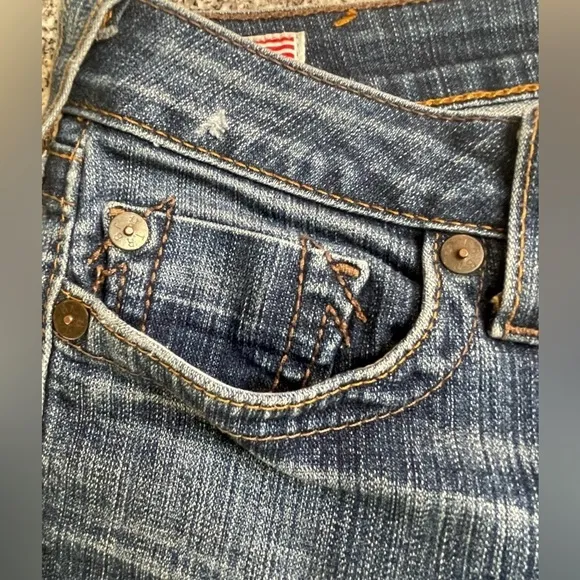 True Religion Stella Skinny Low Rise Medium Dark Wash Jegging Stretch Jeans 29