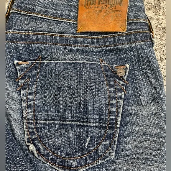 True Religion Stella Skinny Low Rise Medium Dark Wash Jegging Stretch Jeans 29