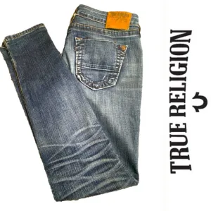 True Religion Stella Skinny Low Rise Medium Dark Wash Jegging Stretch Jeans 29