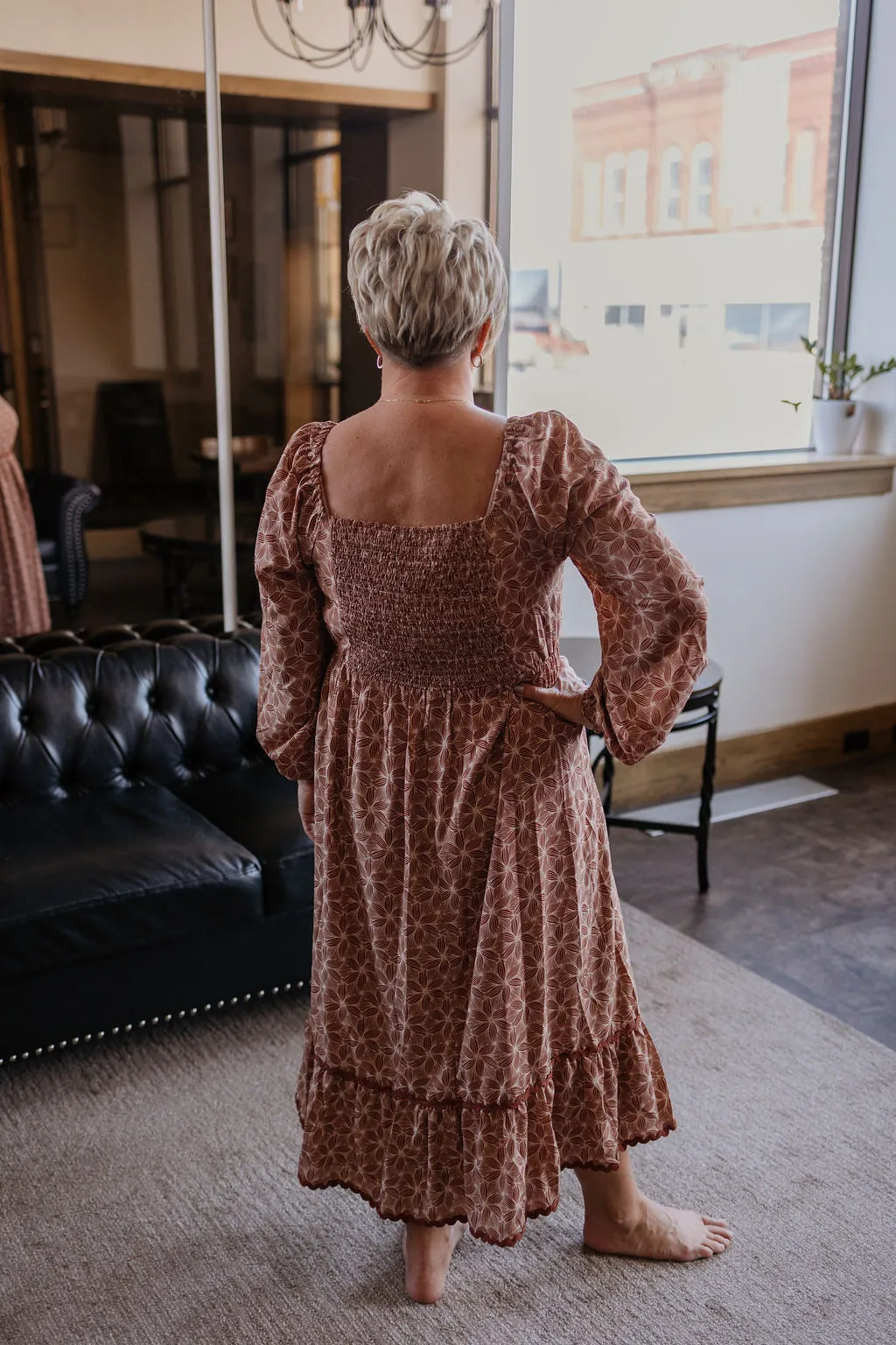 TYRA FLORAL LONG SLEEVE DRESS