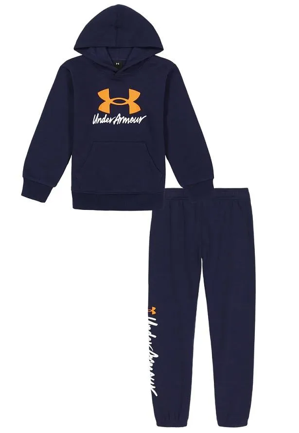 UA Big Logo Script Hoodie Set(2t-4t) - Boys