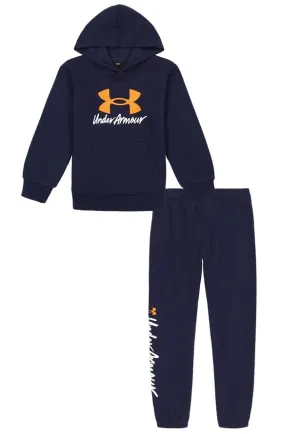 UA Big Logo Script Hoodie Set(2t-4t) - Boys