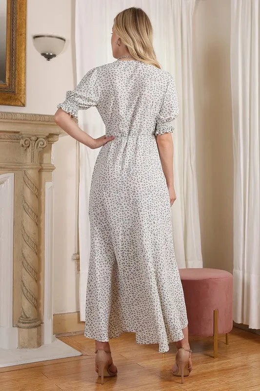 V neck wrap dress