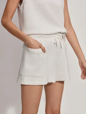 Varley | Isabella Mid Rise Short 4" {Ivory Marl}