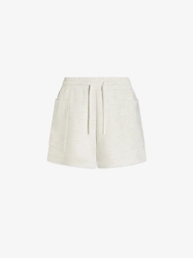 Varley | Isabella Mid Rise Short 4" {Ivory Marl}