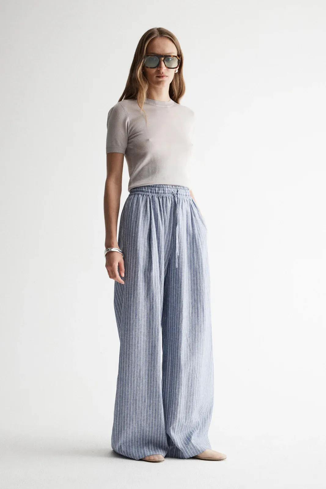 Venice Pant - Blue Stripe