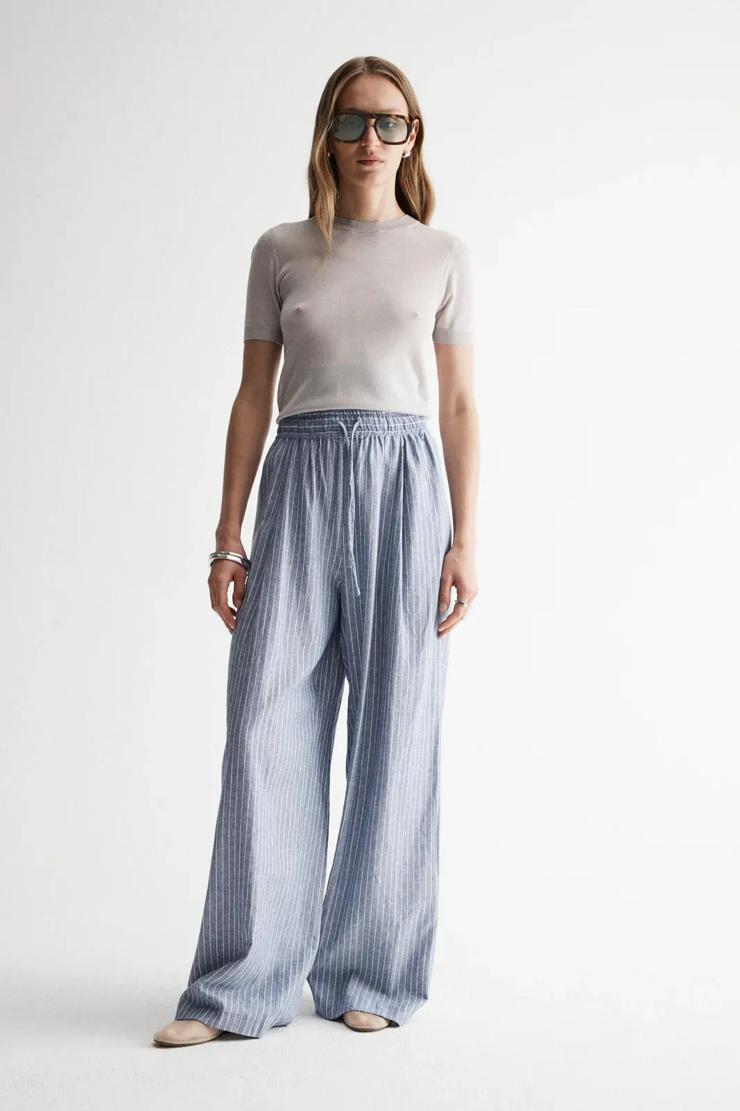 Venice Pant - Blue Stripe