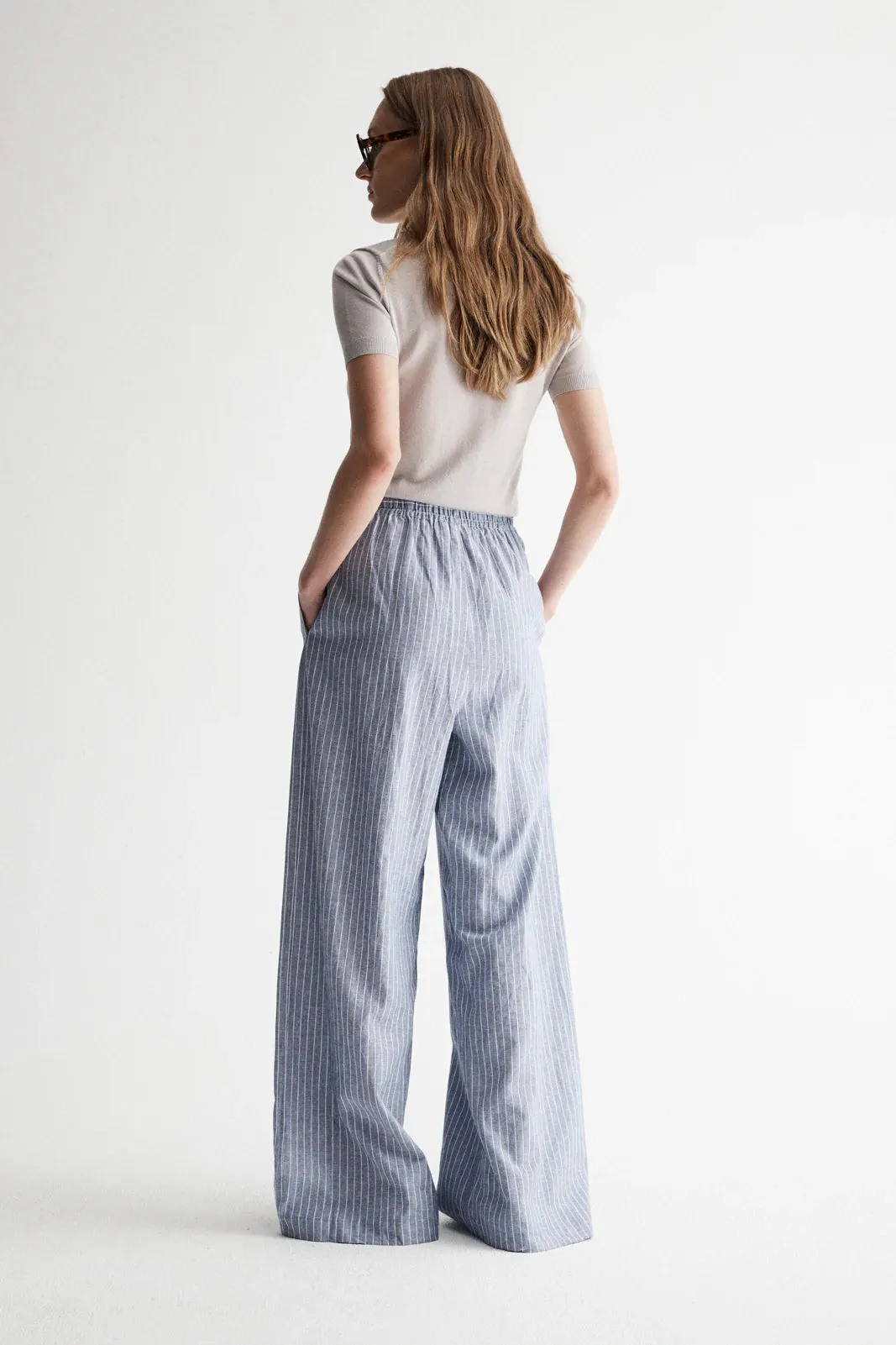 Venice Pant - Blue Stripe