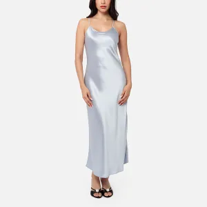 Vestido de tirantes maxi de Satin